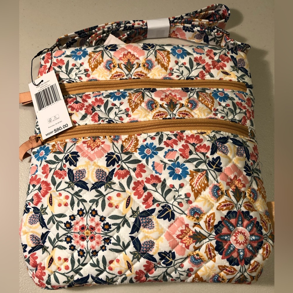 Vera Bradley Triple Zip Hipster Crossbody Bag in Enchanted Mandala NWT